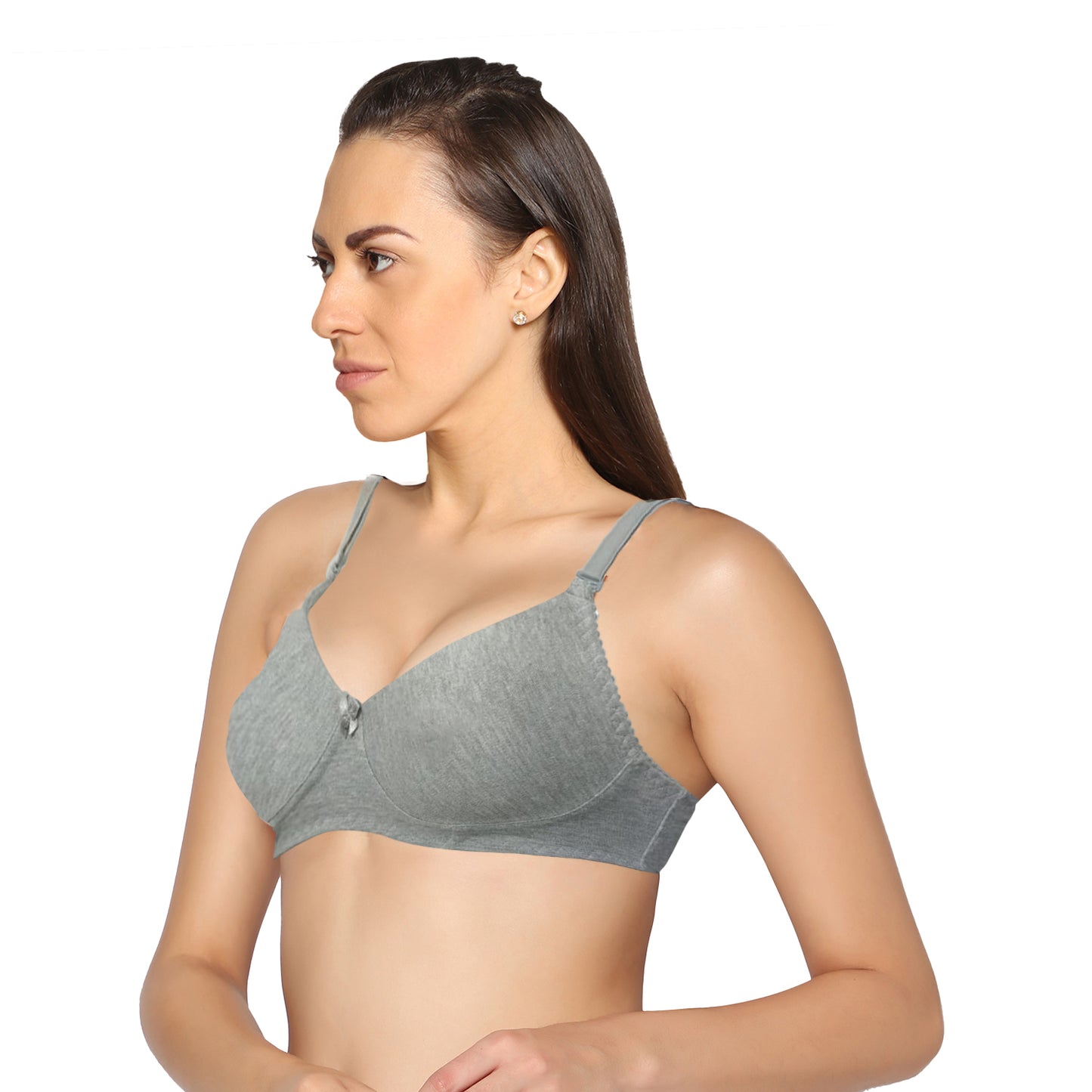 Non Padded Full Coverage Super Combed Stretch T-Shirt Every Day Bra (Pack Of 2).