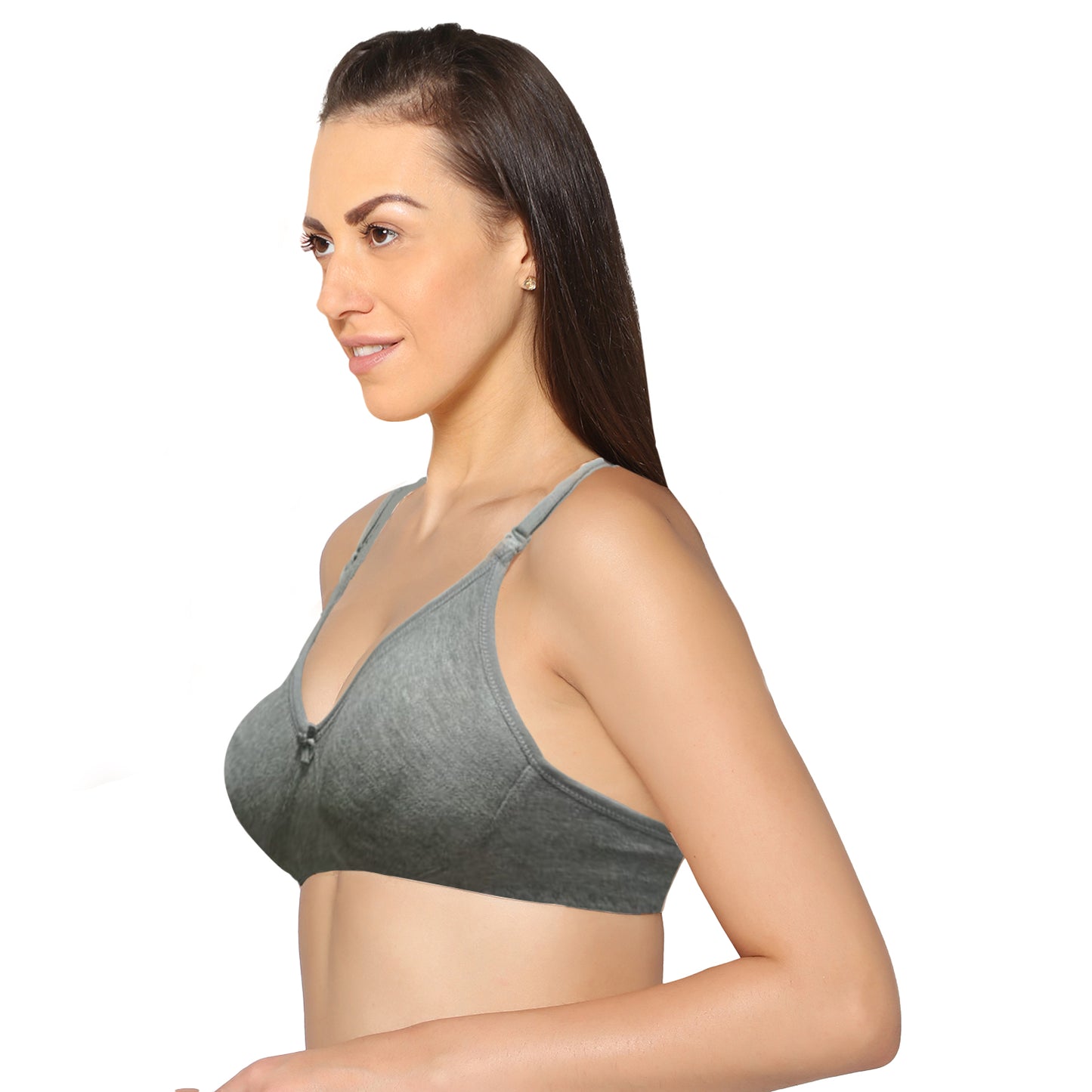 Full Coverage Non Padded Super Combed Cotton Stretch All Day Comfort Bra.