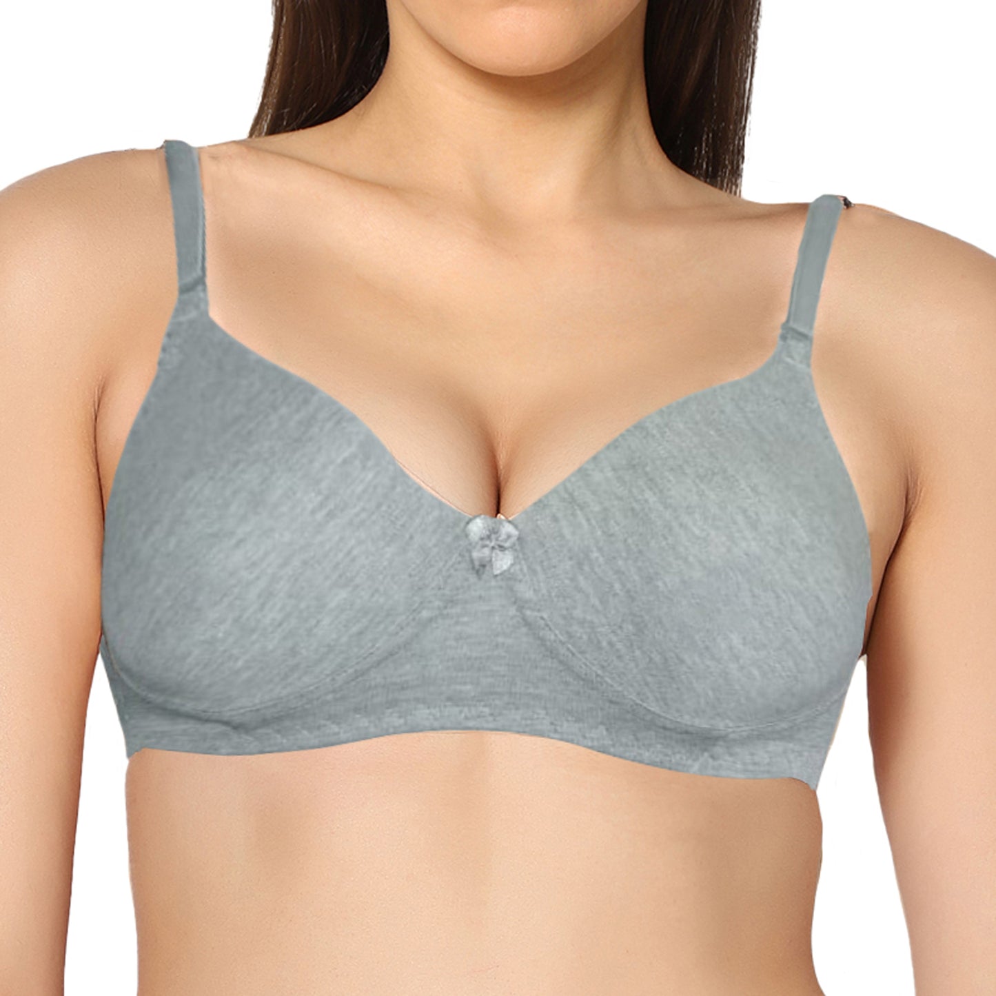 Non Padded Full Coverage Super Combed Stretch T-Shirt Every Day Bra (Pack Of 2).