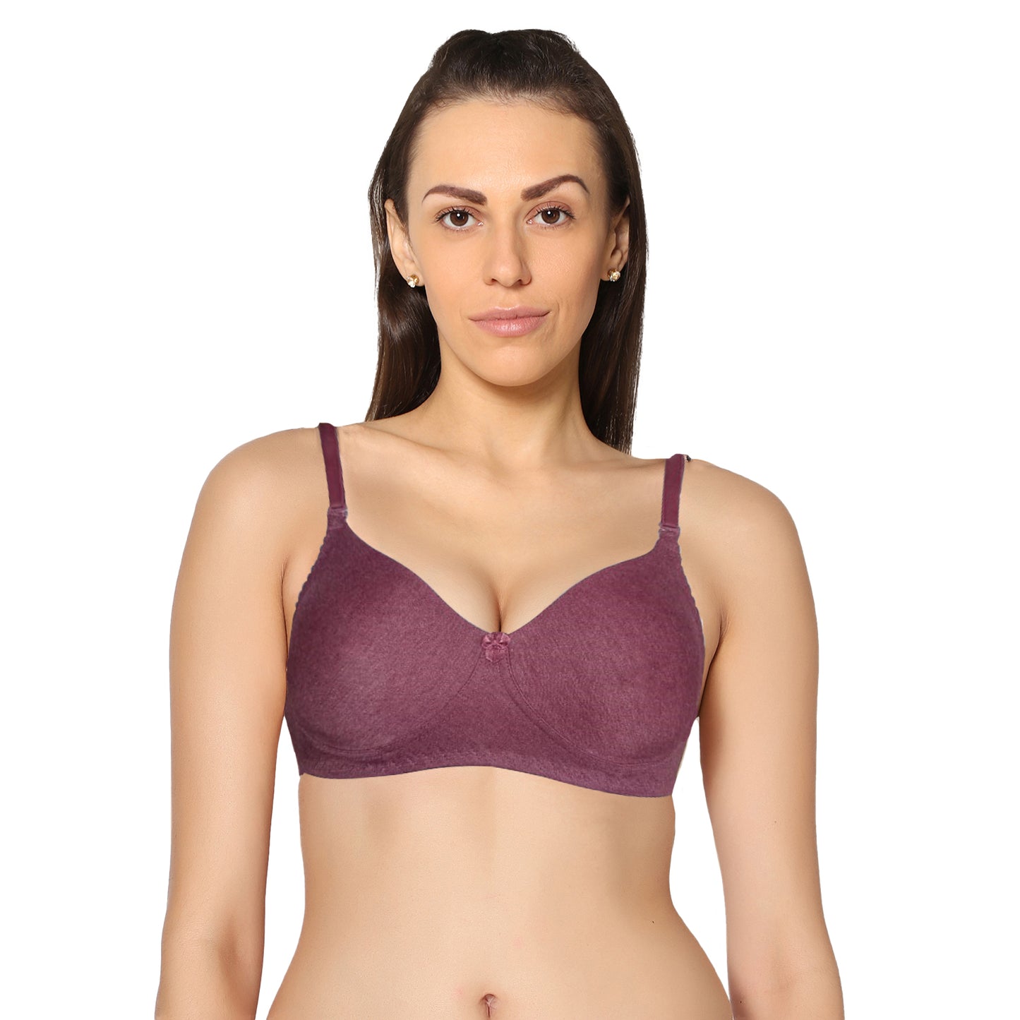 Non Padded Full Coverage Super Combed Stretch T-Shirt Every Day Bra (Pack Of 2).