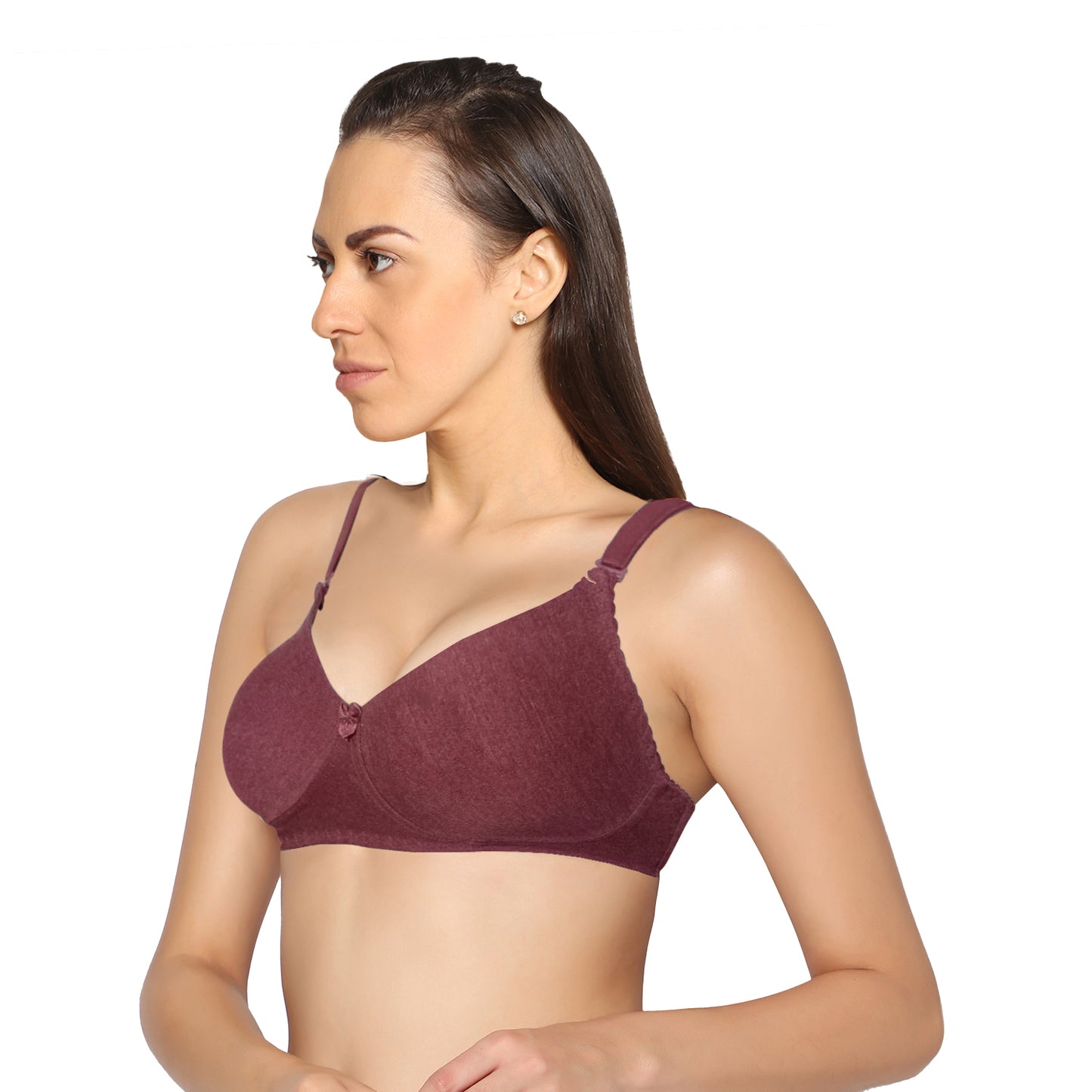 Non Padded Full Coverage Super Combed Stretch T-Shirt Every Day Bra (Pack Of 2).