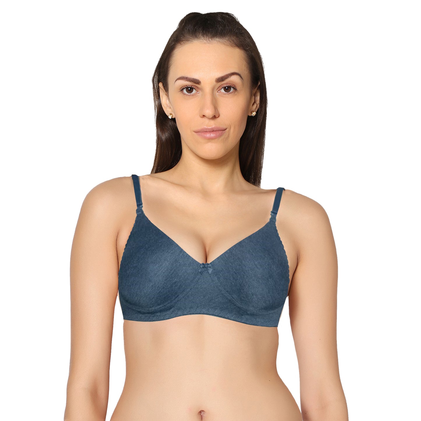 Non Padded Full Coverage Super Combed Stretch T-Shirt Every Day Bra (Pack Of 2).