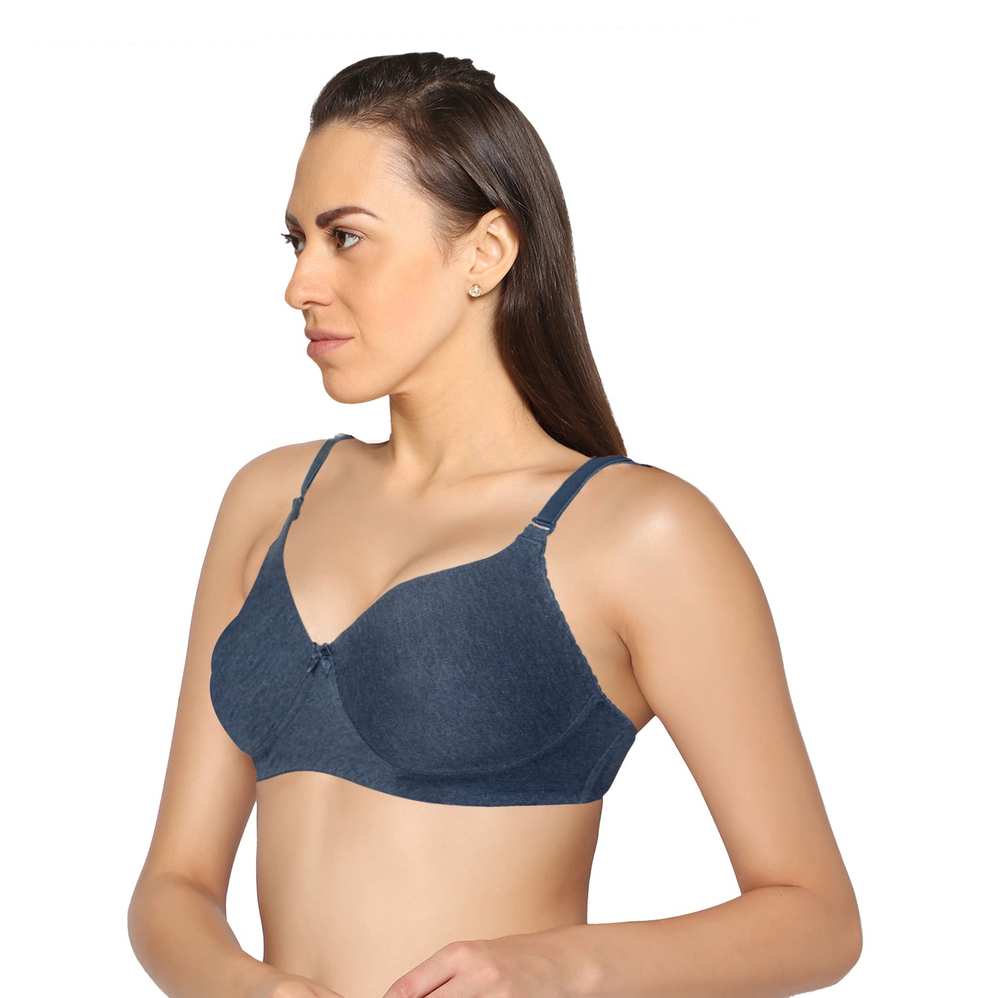 Non Padded Full Coverage Super Combed Stretch T-Shirt Every Day Bra (Pack Of 2)