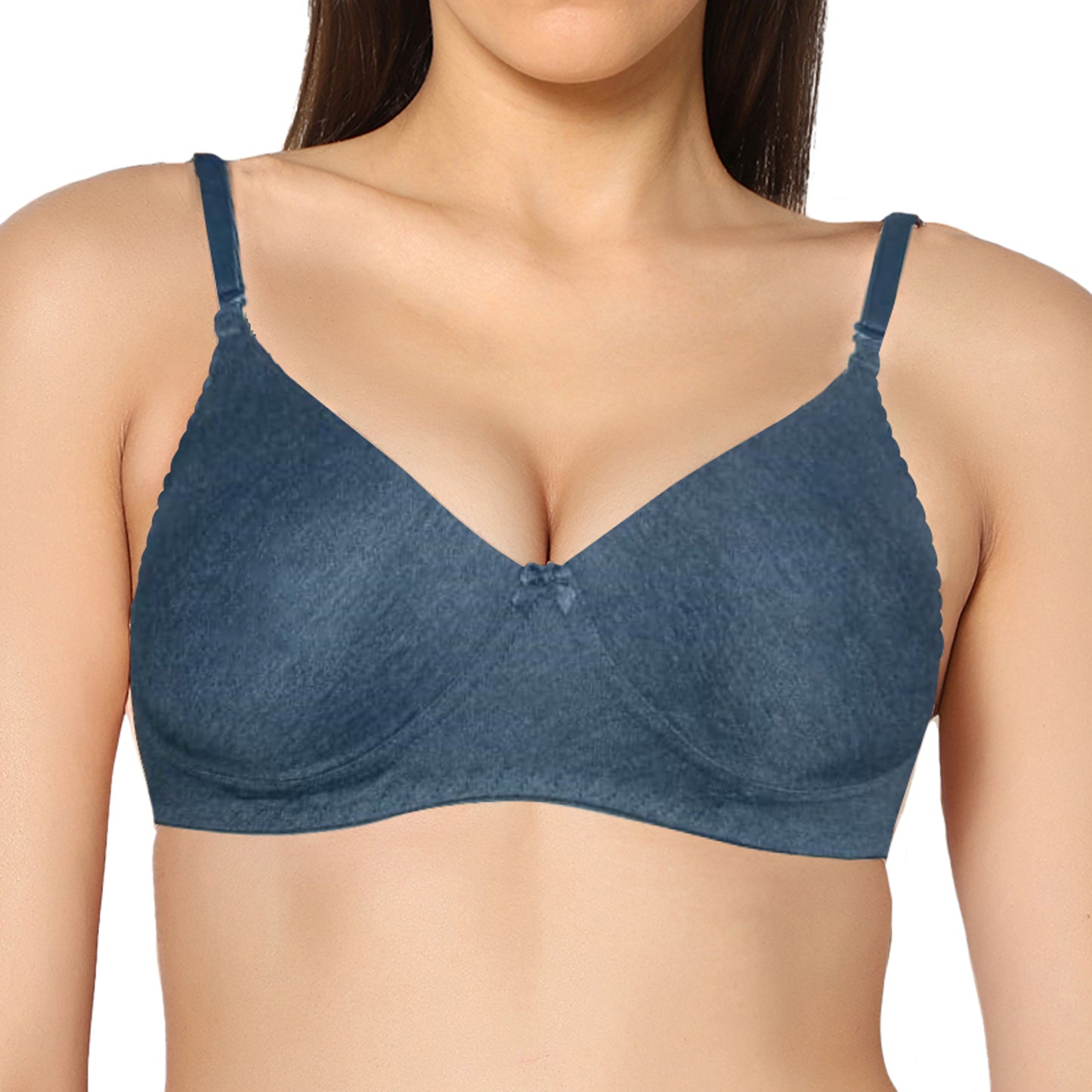 Non Padded Full Coverage Super Combed Stretch T-Shirt Every Day Bra (Pack Of 2).