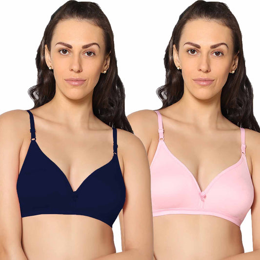 Half Coverage Non Padded Wire Free Everyday Bra Pack Of 2.