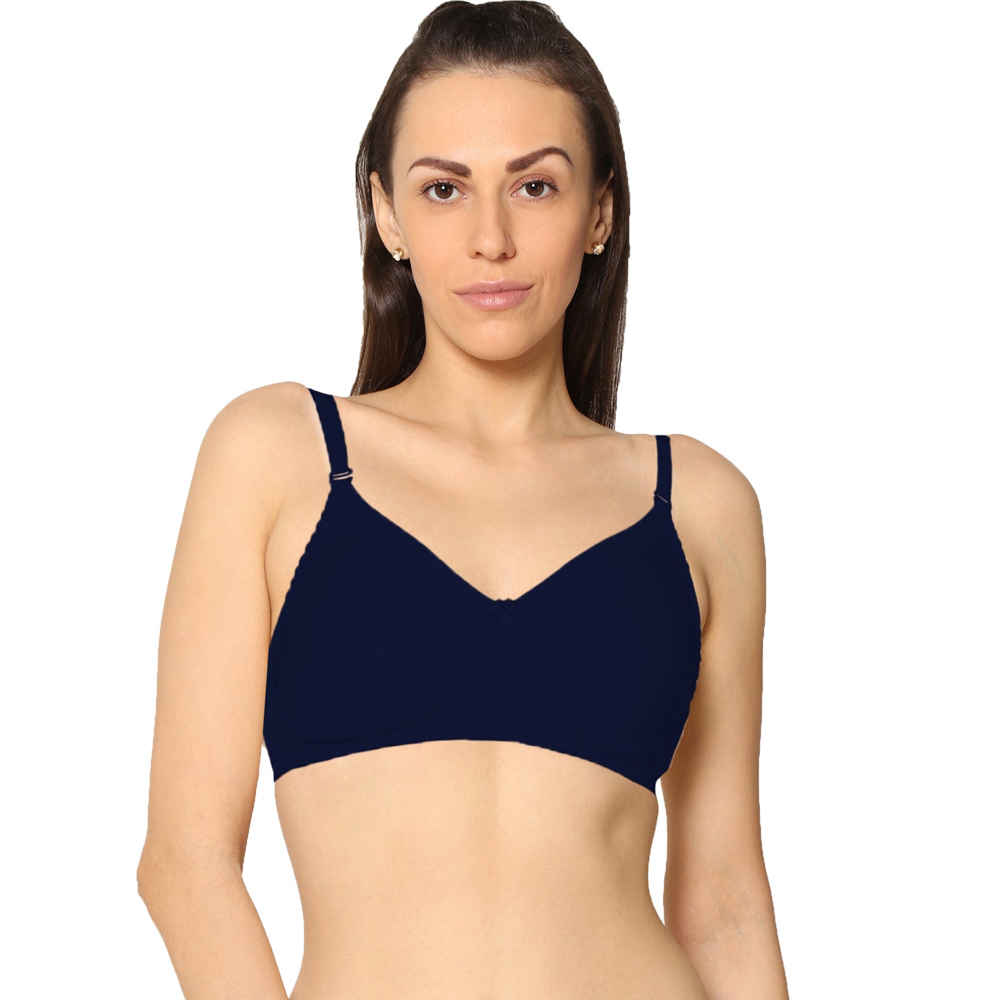 Non Padded Full Coverage Super Combed Stretch T-Shirt Every Day Bra (Pack Of 2)