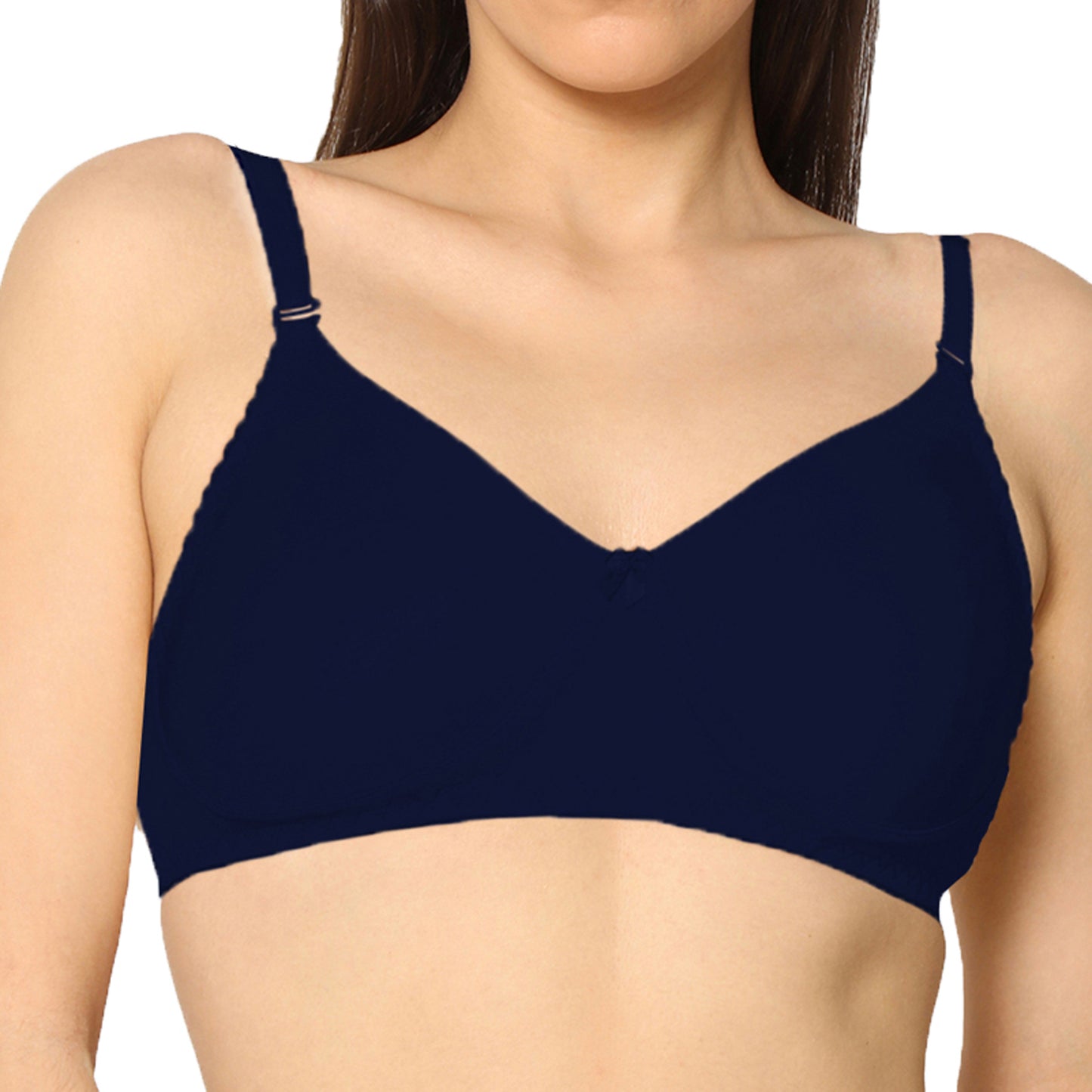 Non Padded Full Coverage Super Combed Stretch T-Shirt Every Day Bra (Pack Of 2)