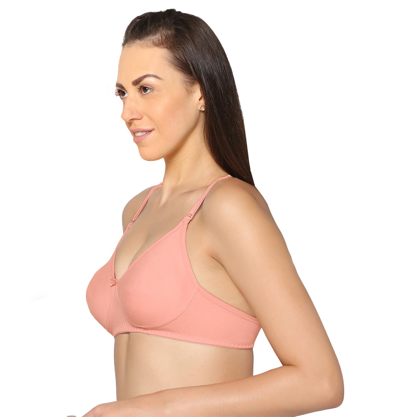 Full Coverage Non Padded Super Combed Cotton Stretch All Day Comfort Bra.