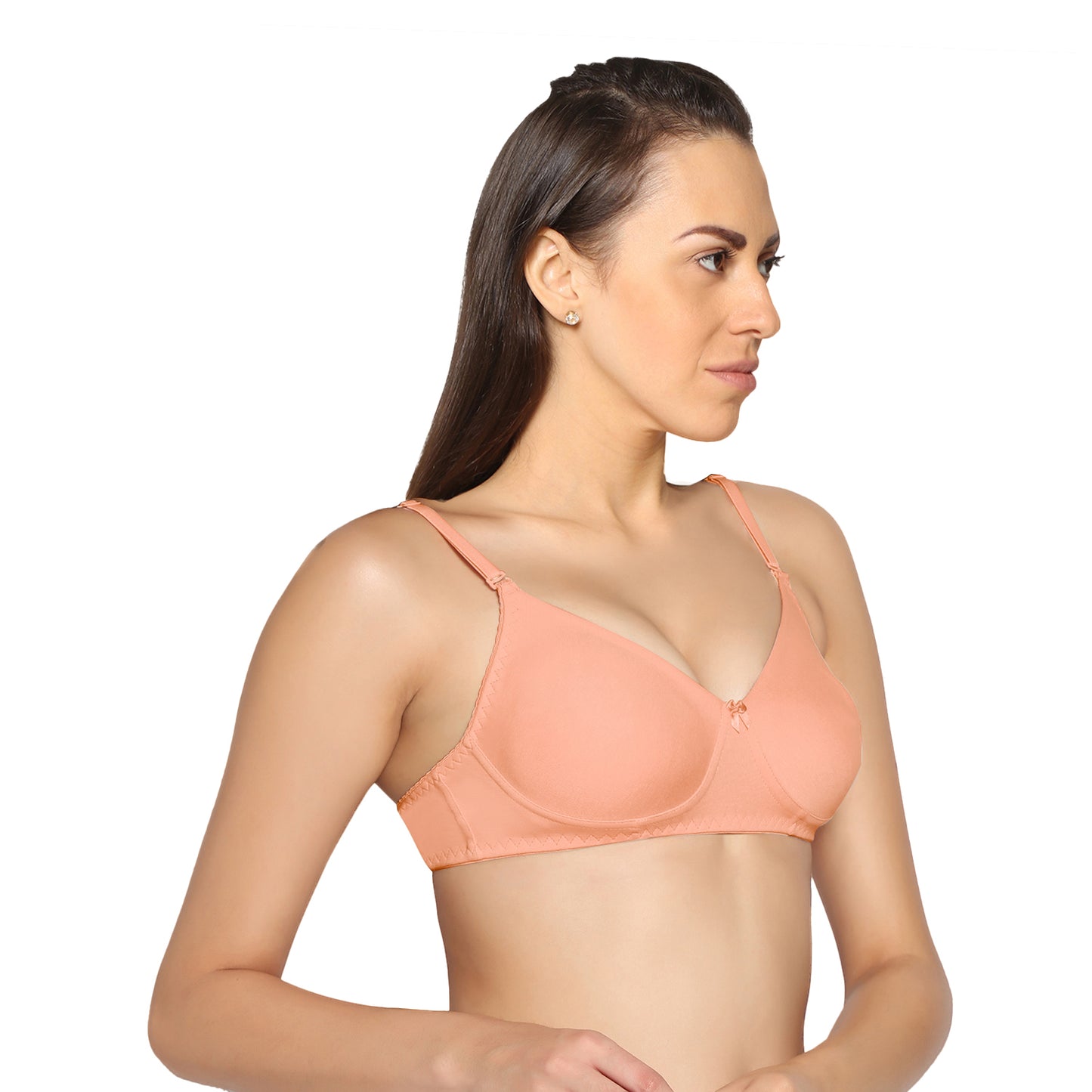 Non Padded Full Coverage Super Combed Stretch T-Shirt Every Day Bra (Pack Of 2).