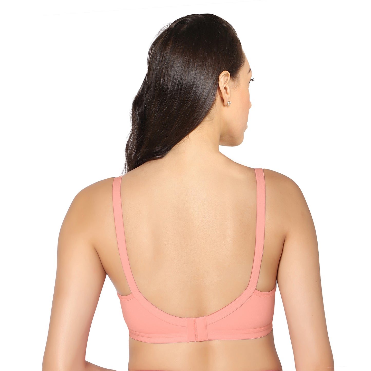 Full Coverage Peach Non Padded All Day Comfort Feeding Bra.