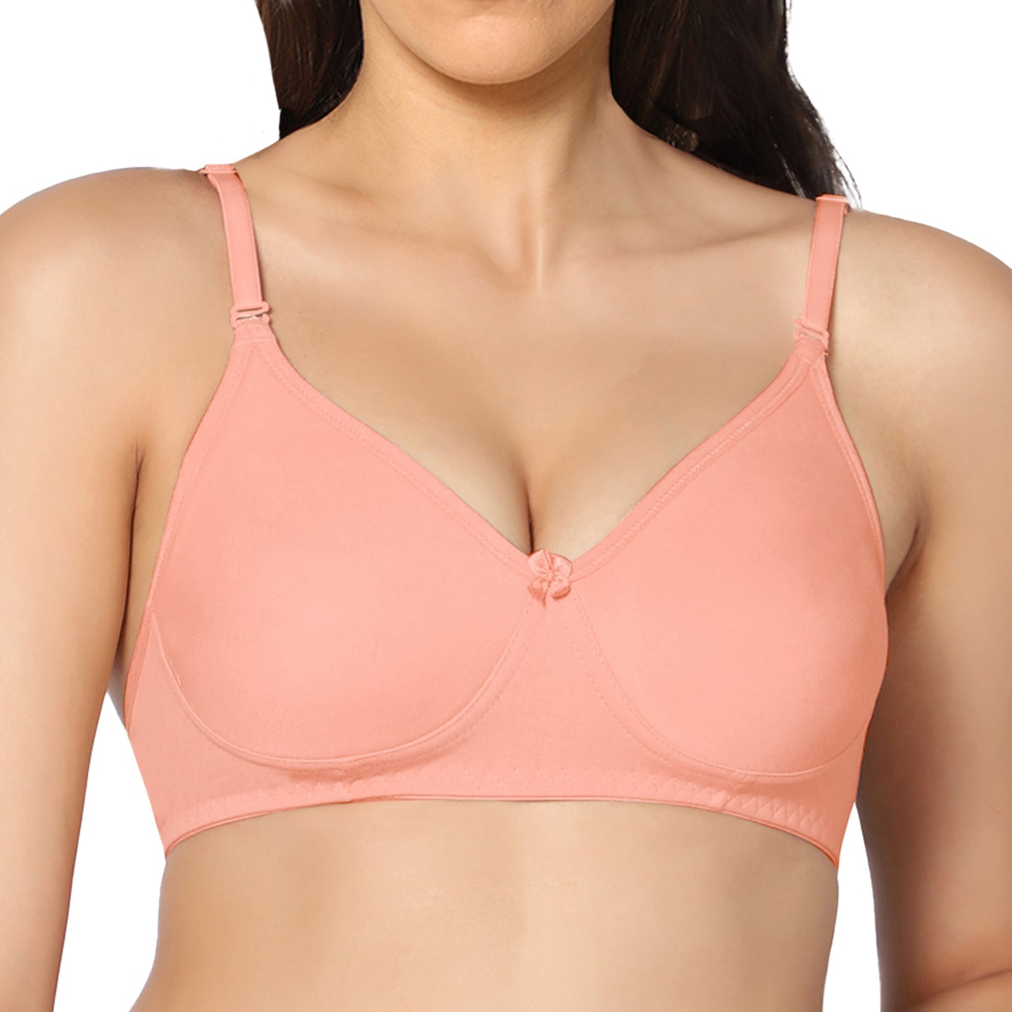 Full Coverage Non Padded Super Combed Cotton Stretch All Day Comfort Bra.