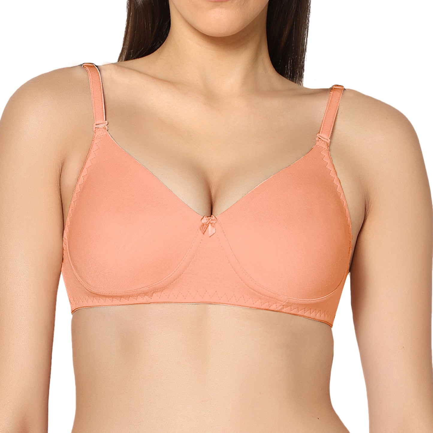 Non Padded Full Coverage Super Combed Stretch T-Shirt Every Day Bra (Pack Of 2).