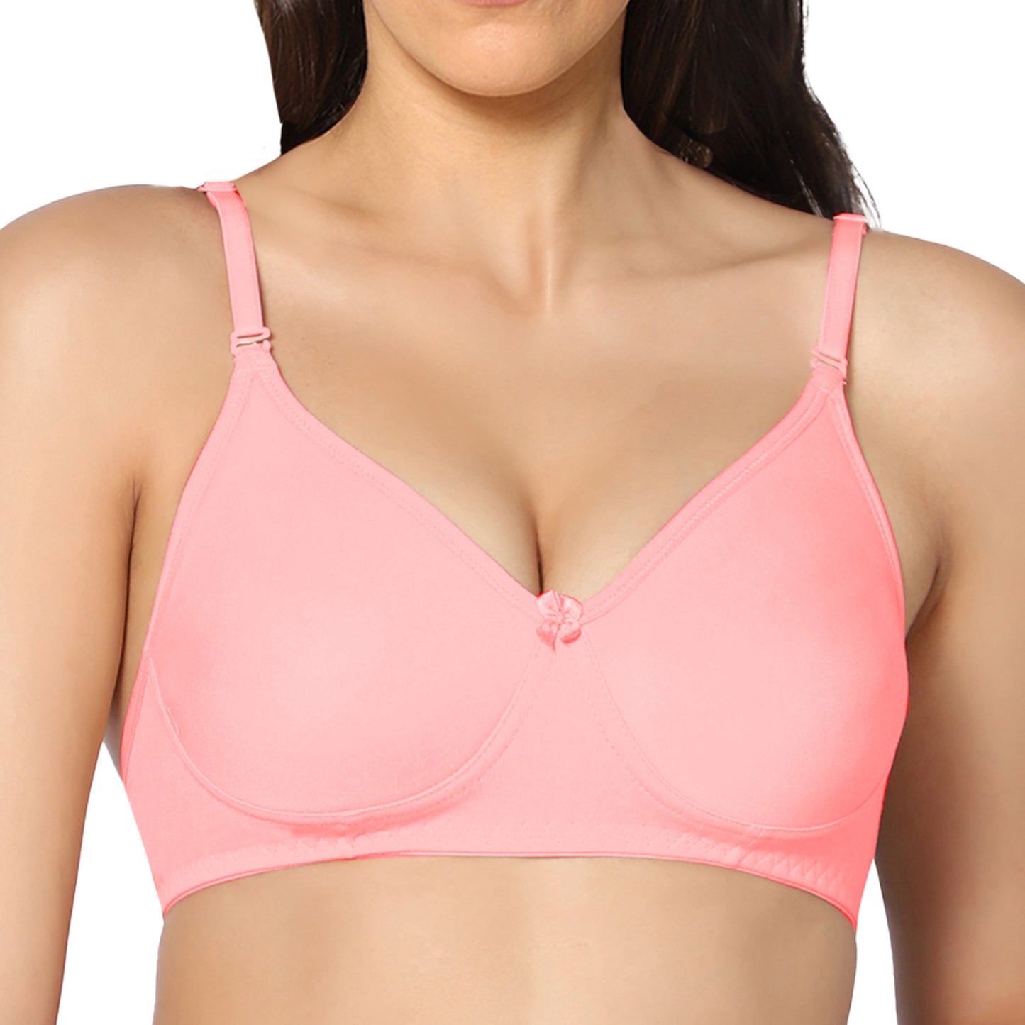 Full Coverage Non Padded Super Combed Cotton Stretch All Day Comfort Bra.