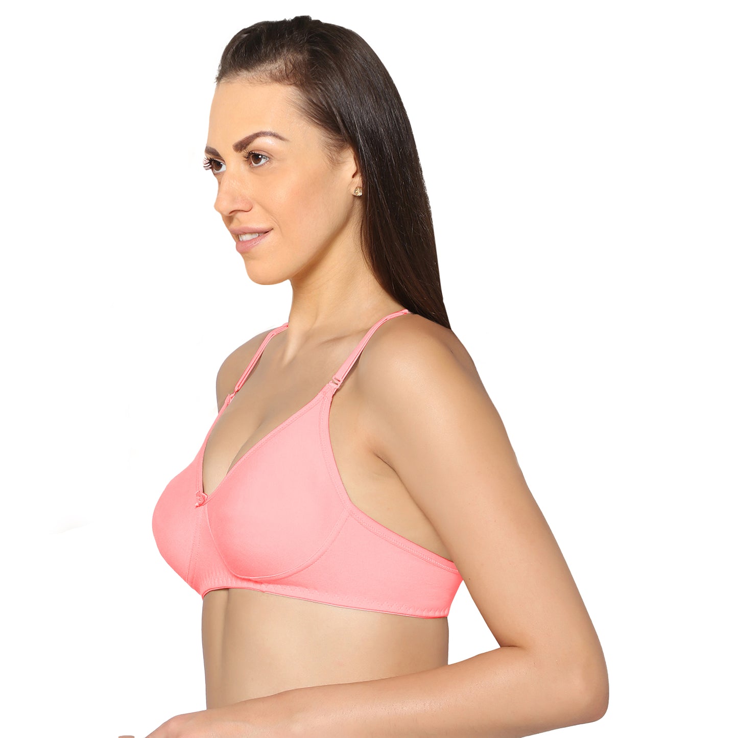 Full Coverage Non Padded Super Combed Cotton Stretch All Day Comfort Bra.