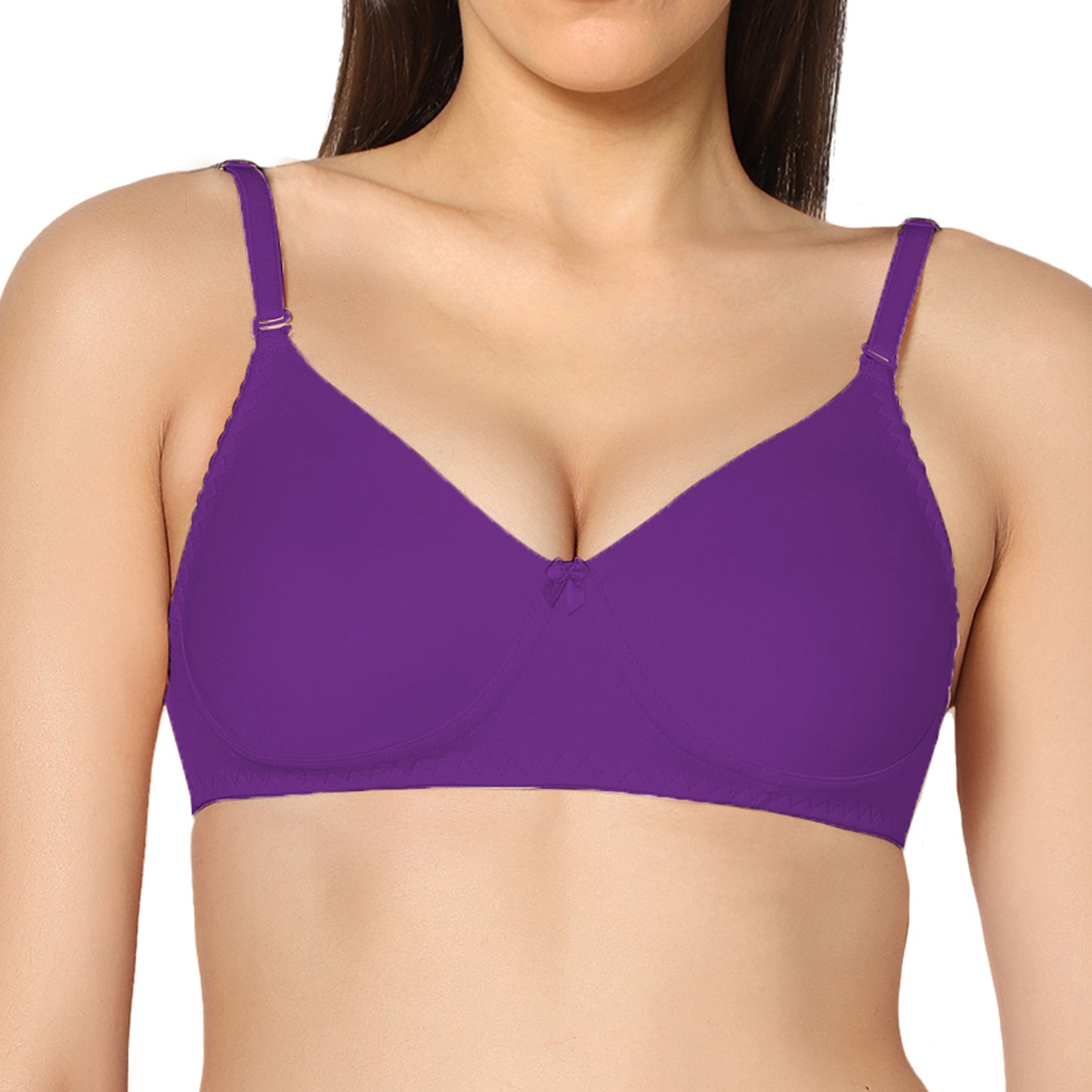 Non Padded Full Coverage Super Combed Stretch T-Shirt Every Day Bra (Pack Of 2).