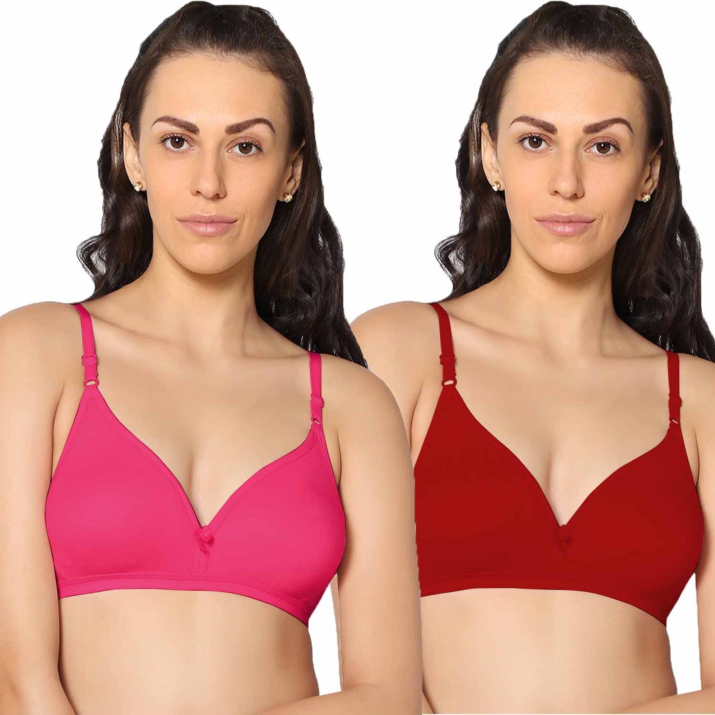 Half Coverage Non Padded Wire Free Everyday Bra Pack Of 2.