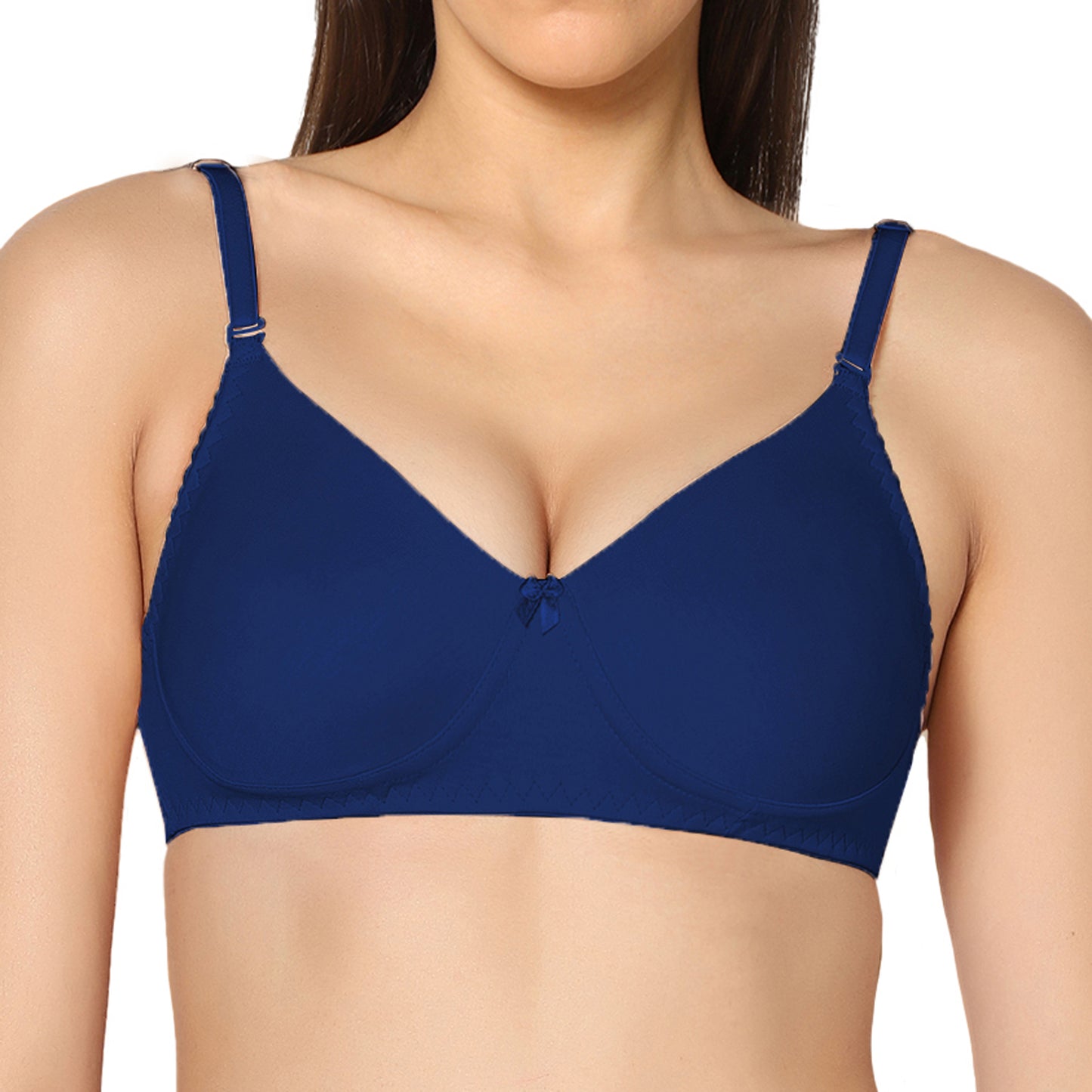 Non Padded Full Coverage Super Combed Stretch T-Shirt Every Day Bra (Pack Of 2)