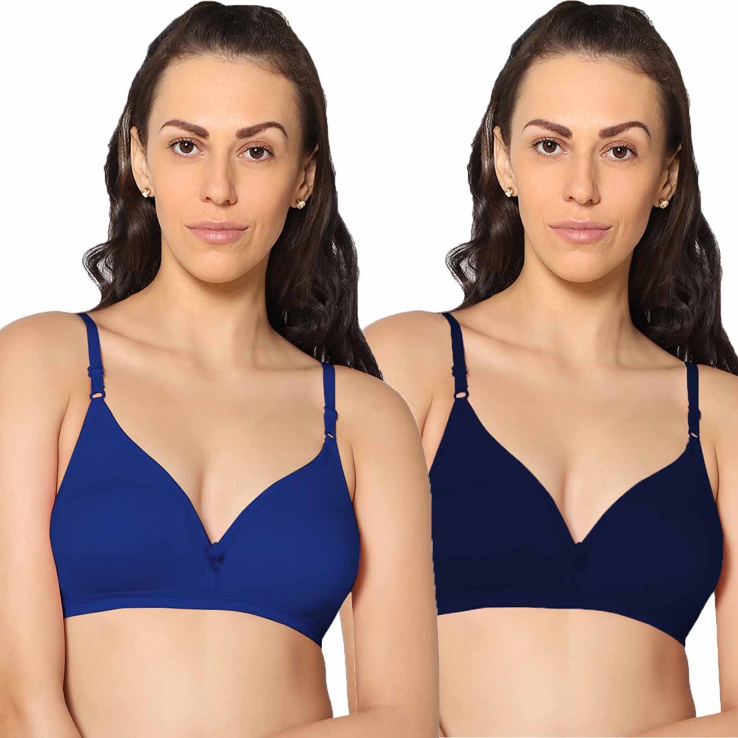 Half Coverage Non Padded Wire Free Everyday Bra Pack Of 2.