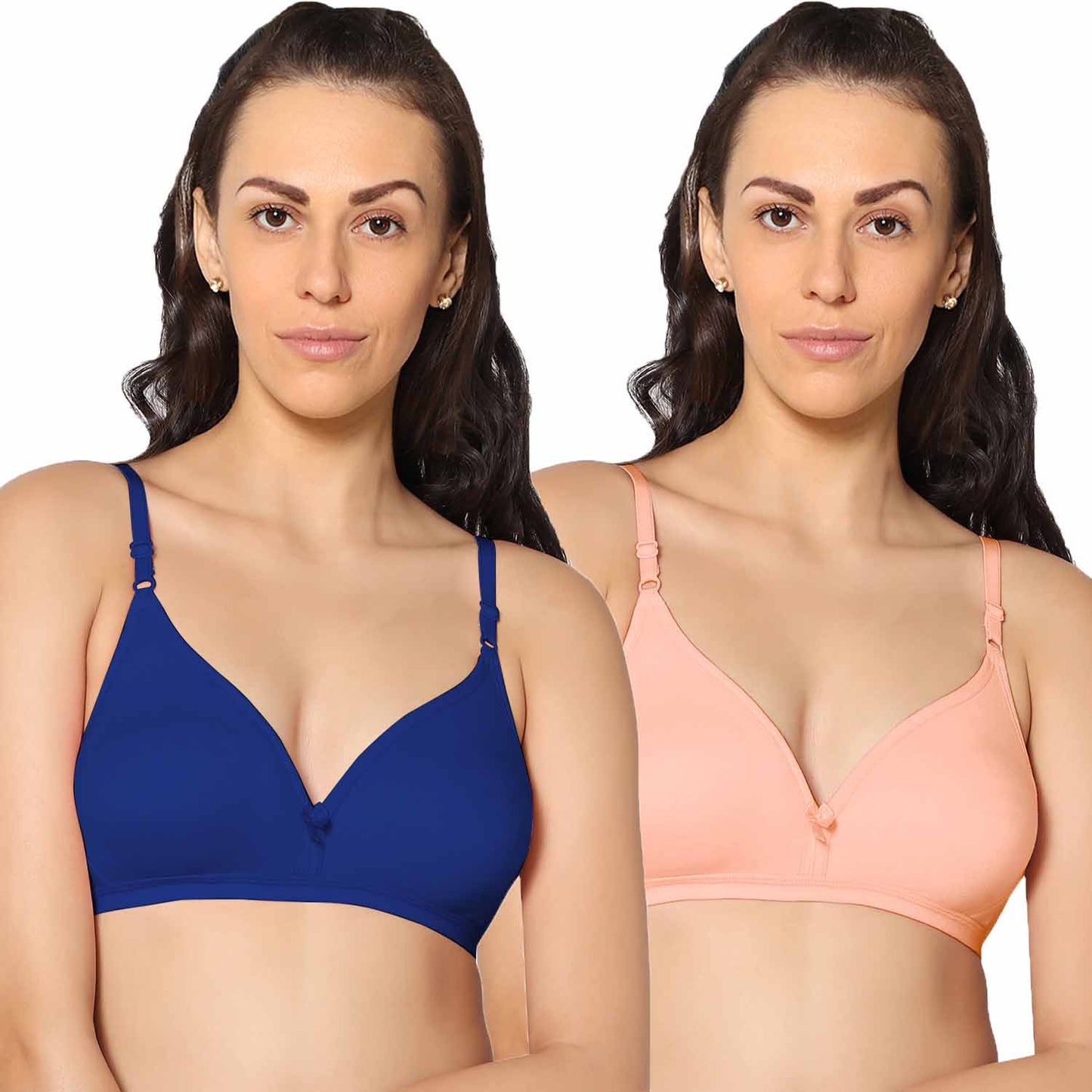 Half Coverage Non Padded Wire Free Everyday Bra Pack Of 2.