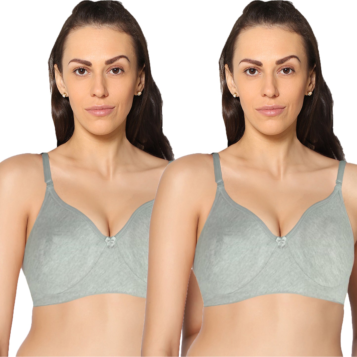 Full Coverage Non Padded Super Combed Cotton Stretch All Day Comfort Bra (Pack Of 2)