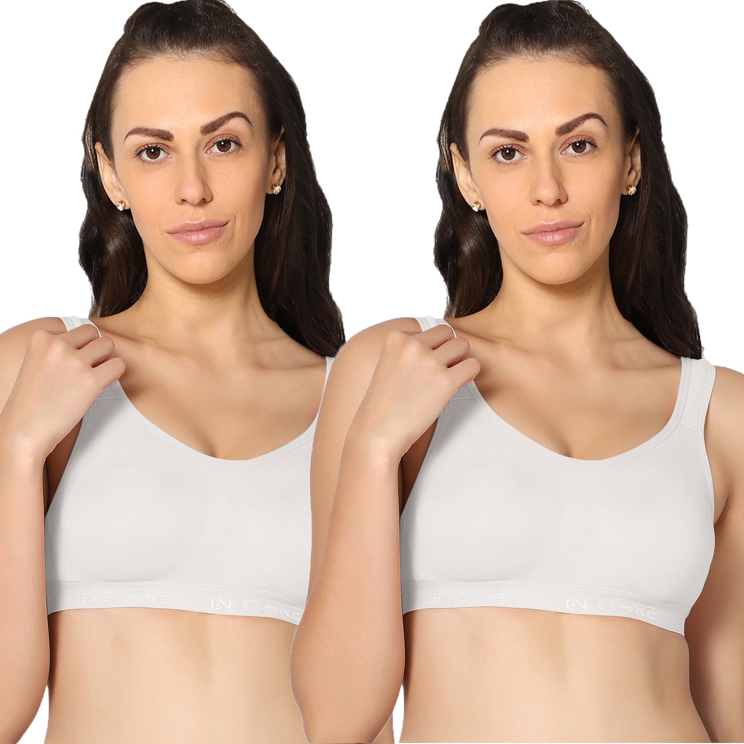 Full Coverage Non Padded All Day Comfort Workout Sports Bra Pack Of 2.