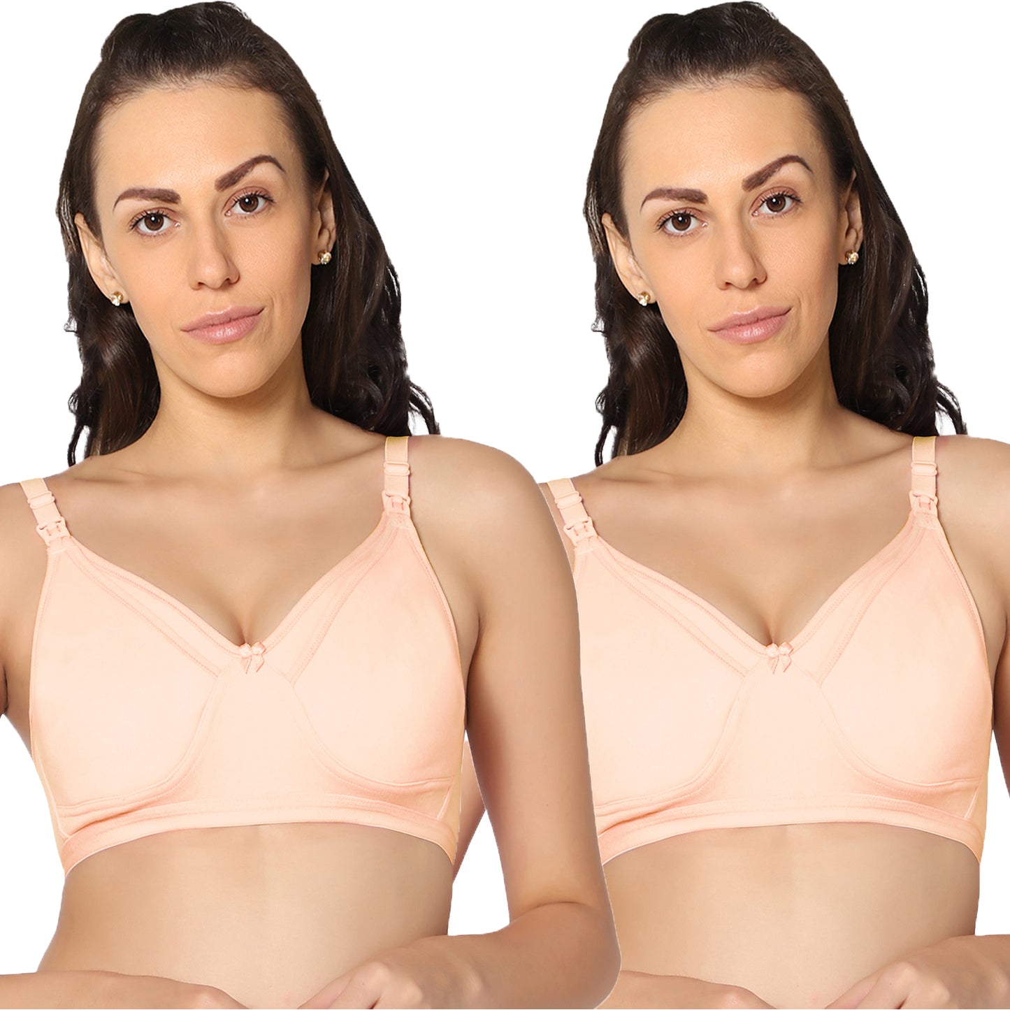 Full Coverage Non Padded All Day Comfort Feeding Bra (Pack Of 2)