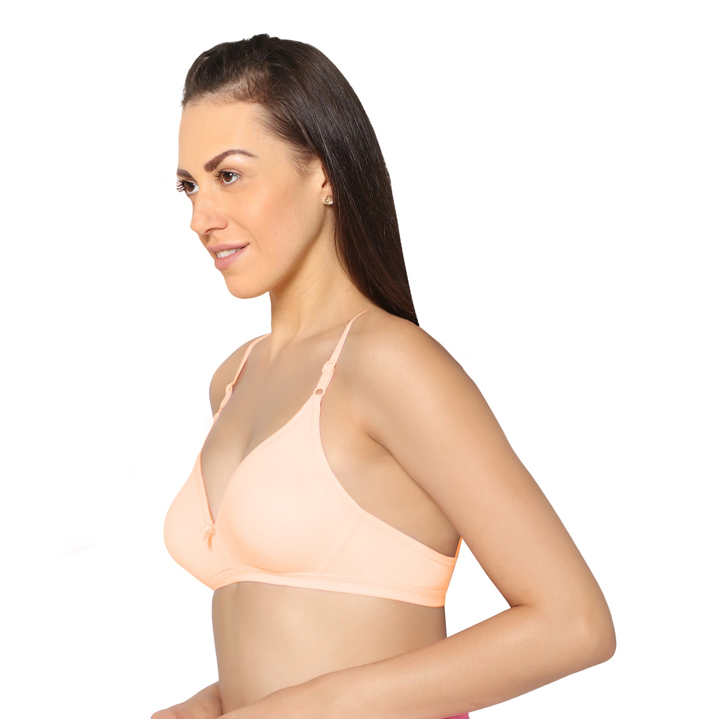 Half Coverage Skin Non Padded Wire Free Everyday Bra.