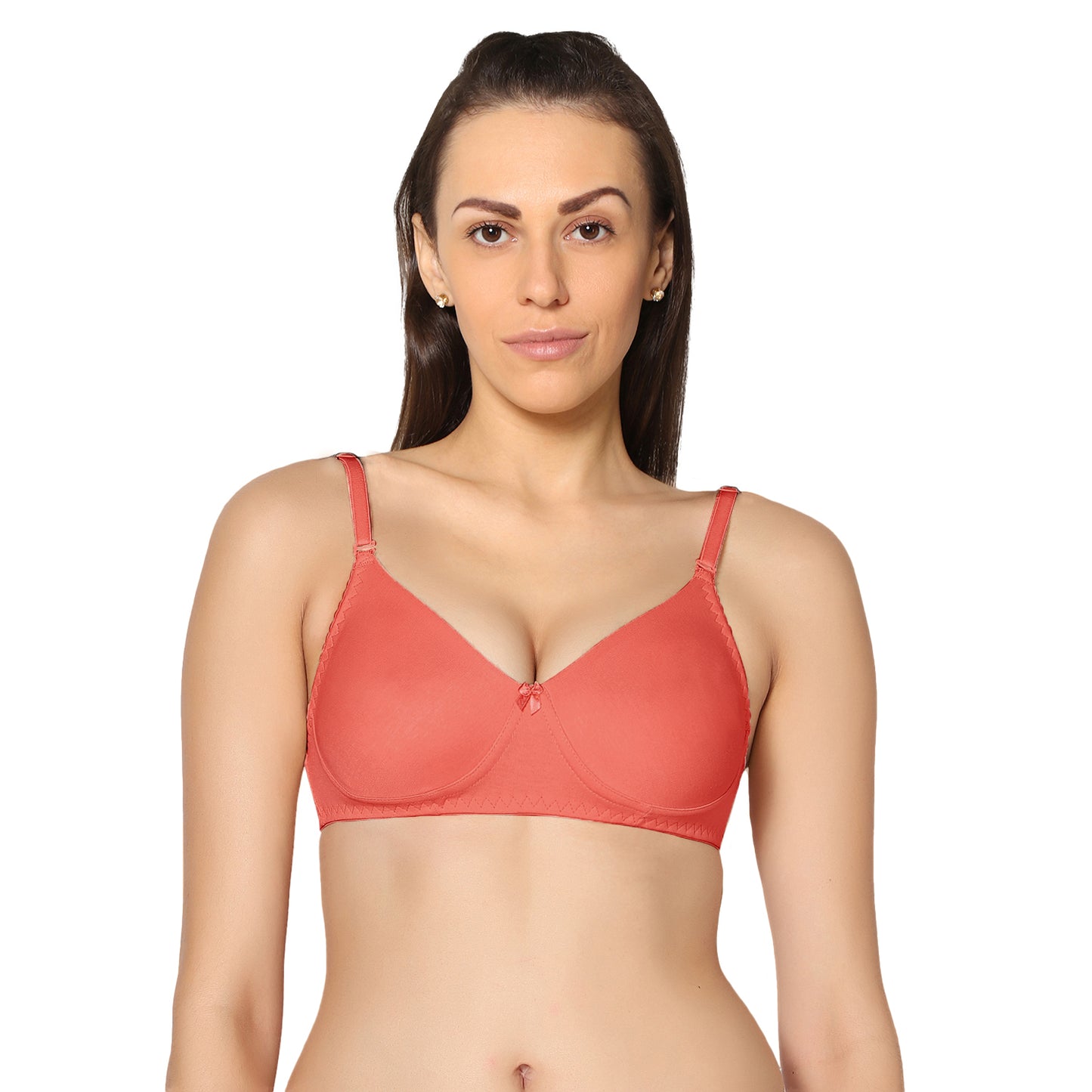 Non Padded Full Coverage Super Combed Stretch T-Shirt Every Day Bra (Pack Of 2).