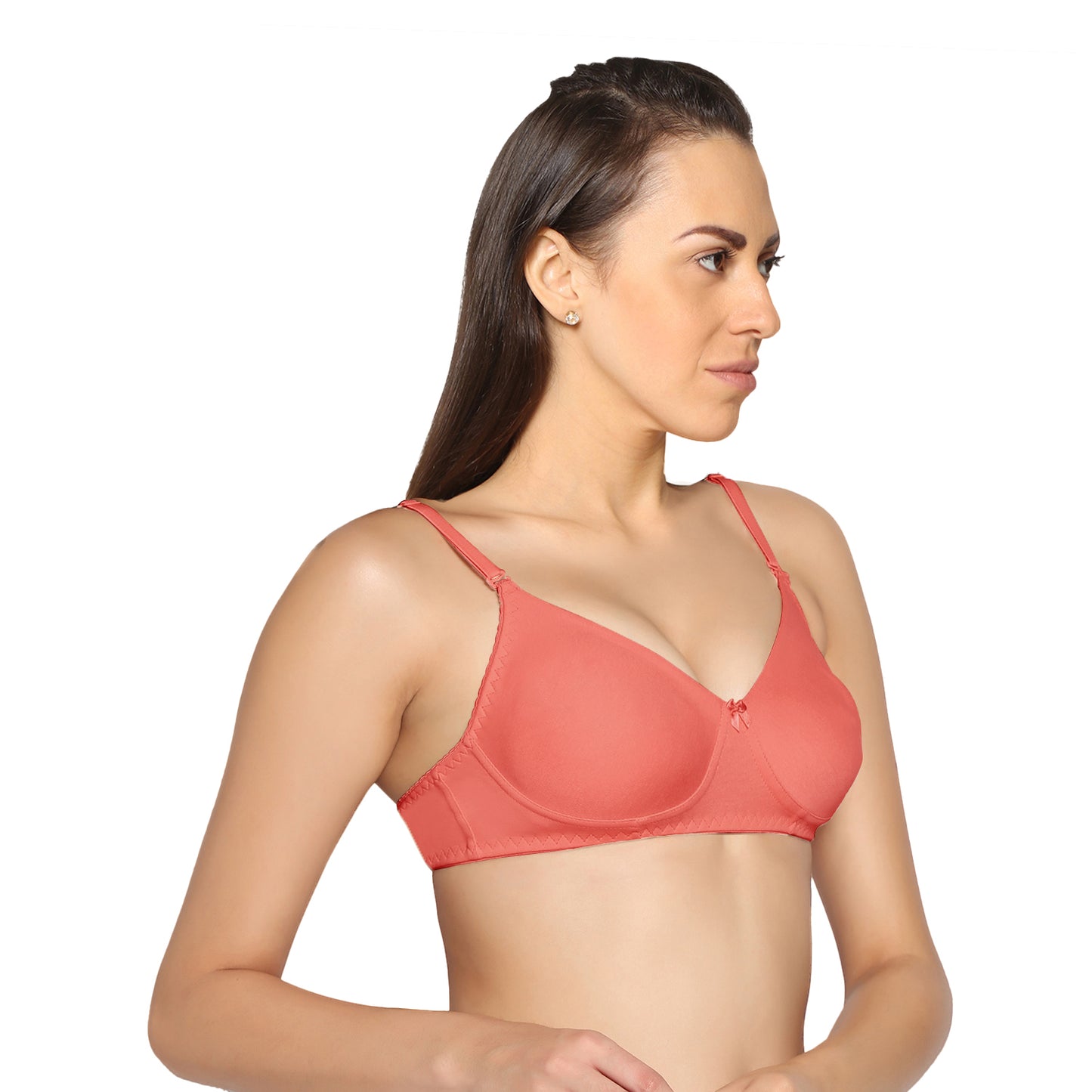 Non Padded Full Coverage Super Combed Stretch T-Shirt Every Day Bra (Pack Of 2)