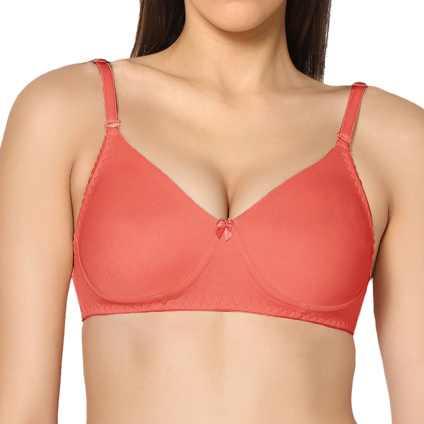 Non Padded Full Coverage Super Combed Stretch T-Shirt Every Day Bra (Pack Of 2).