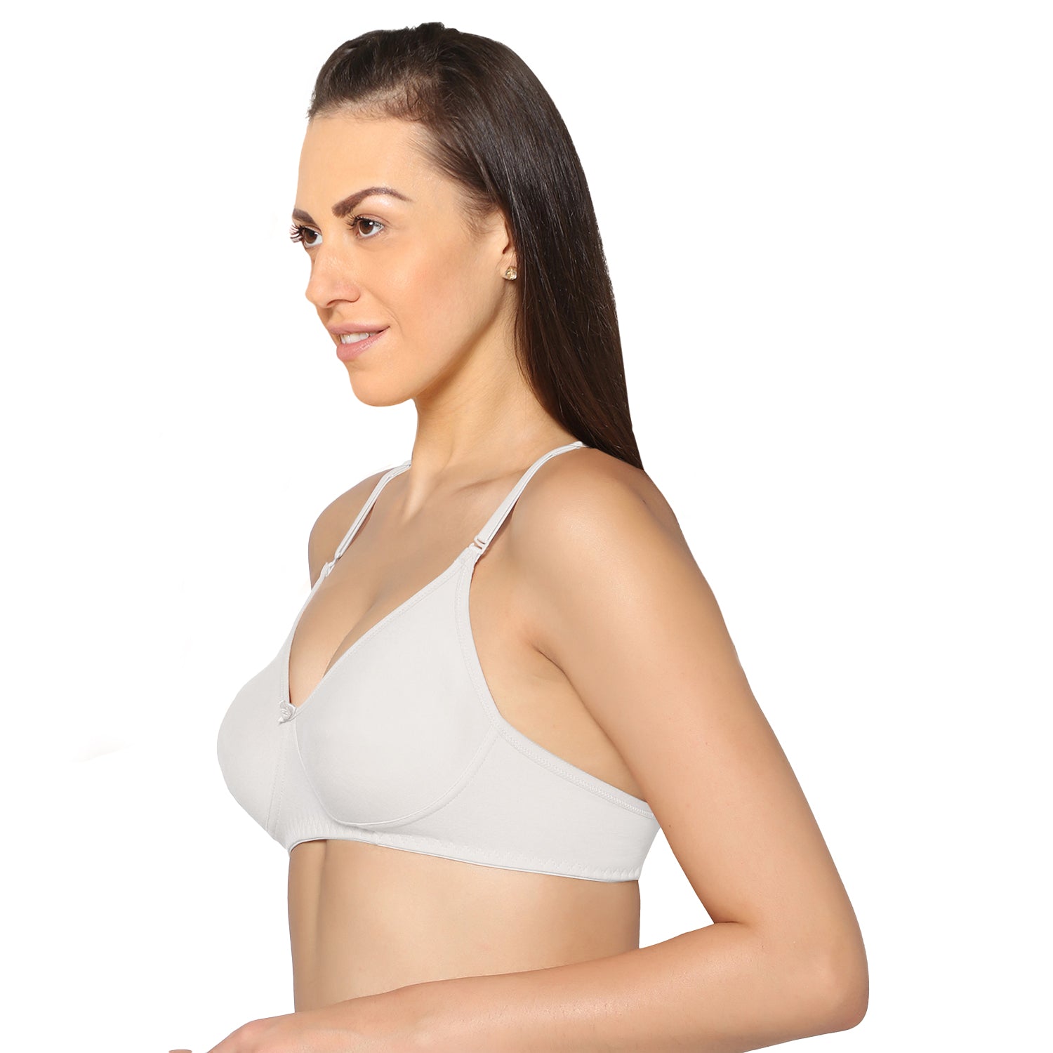 White Cotton Full Coverage Non Padded Bra at Rs 17/piece