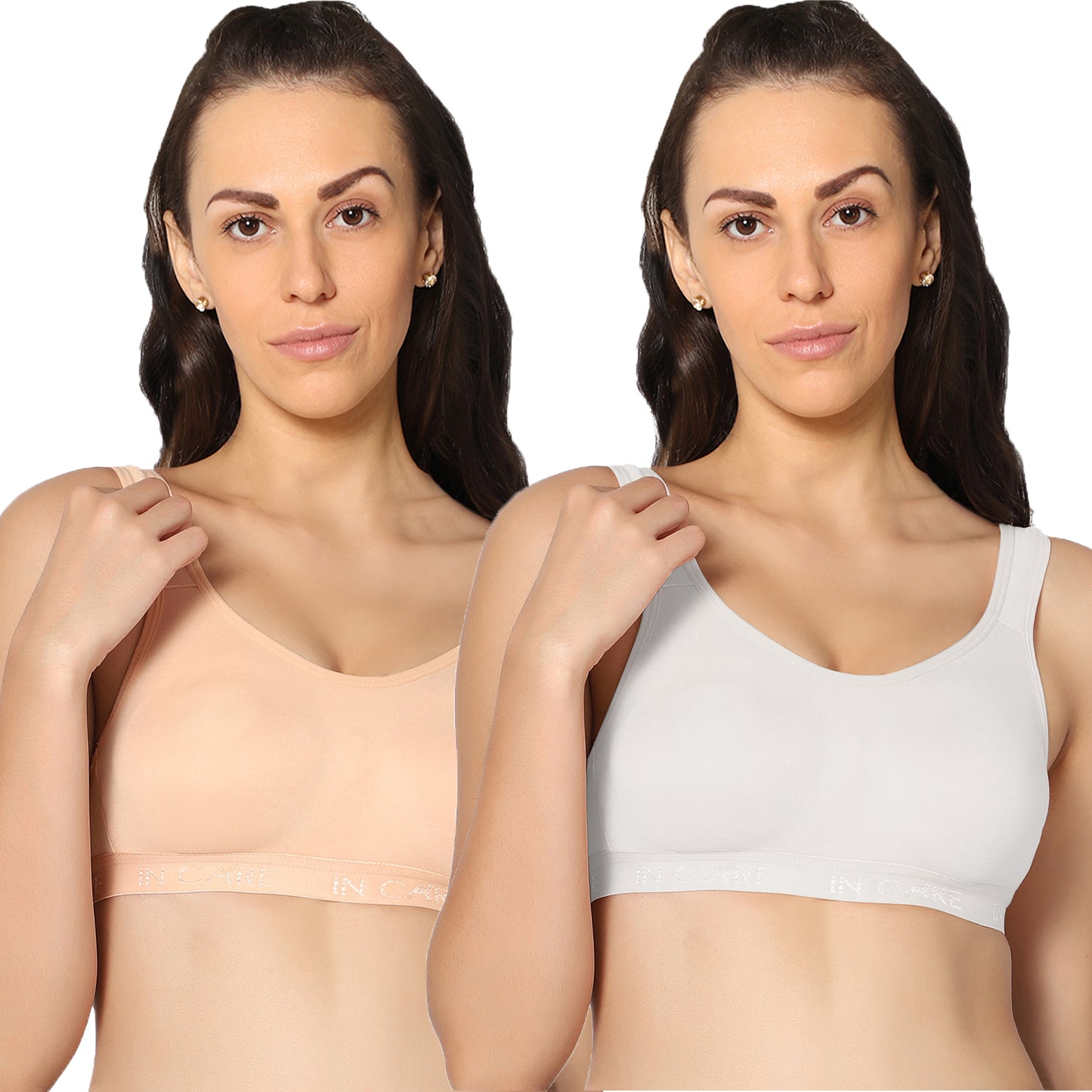 Full Coverage Non Padded All Day Comfort Workout Sports Bra Pack Of 2.