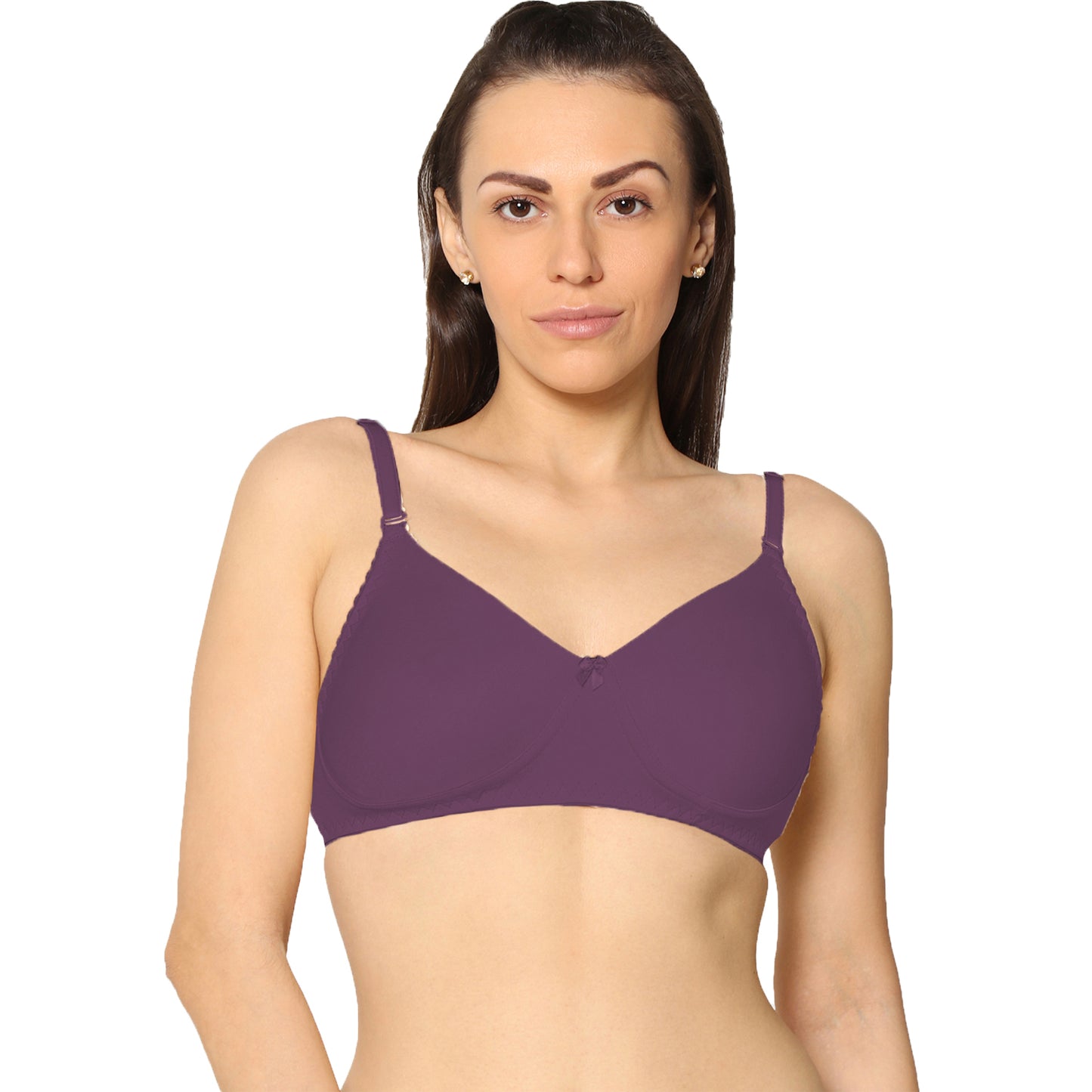 Non Padded Full Coverage Super Combed Stretch T-Shirt Every Day Bra (Pack Of 2).