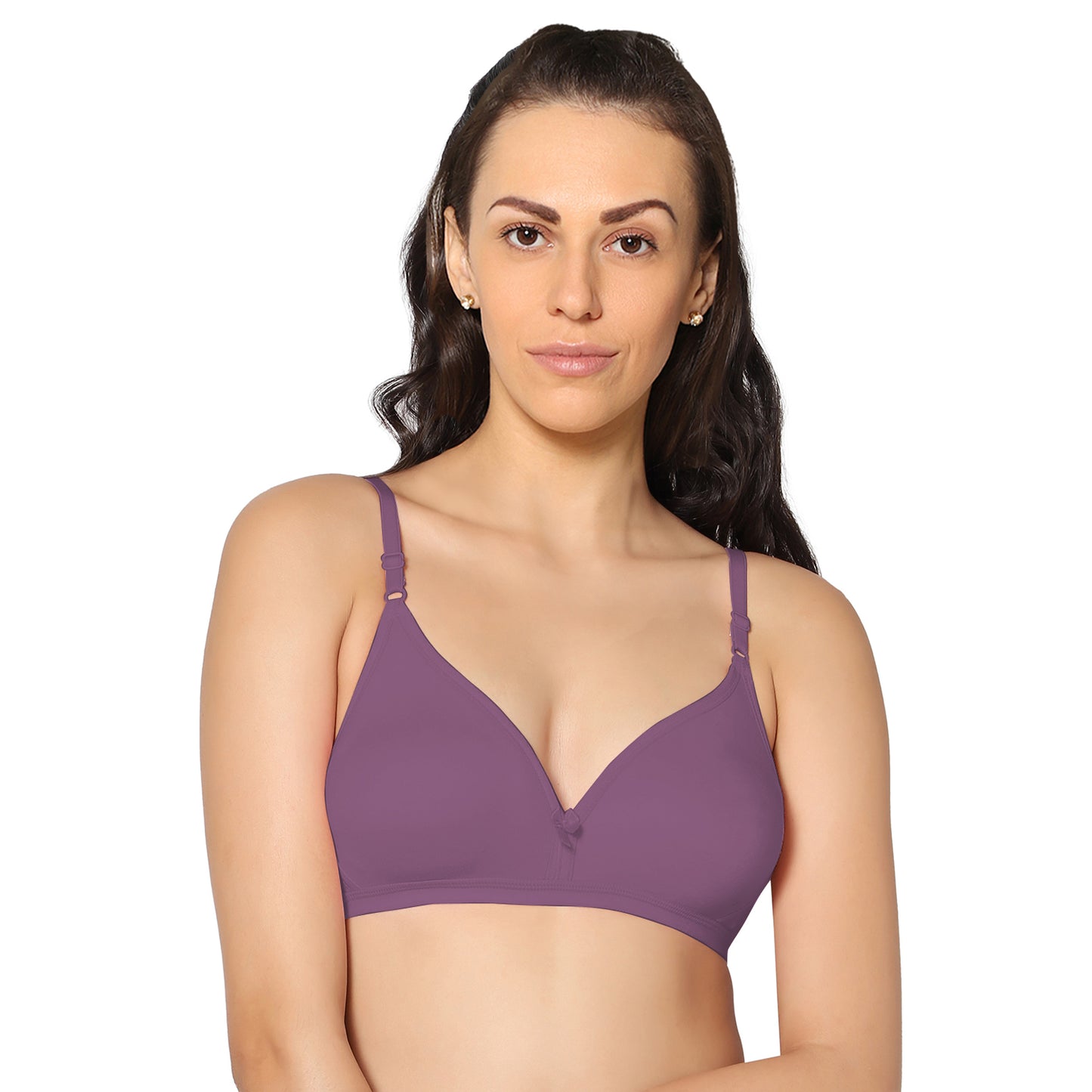 Half Coverage Wine Non Padded Wire Free Everyday Bra.