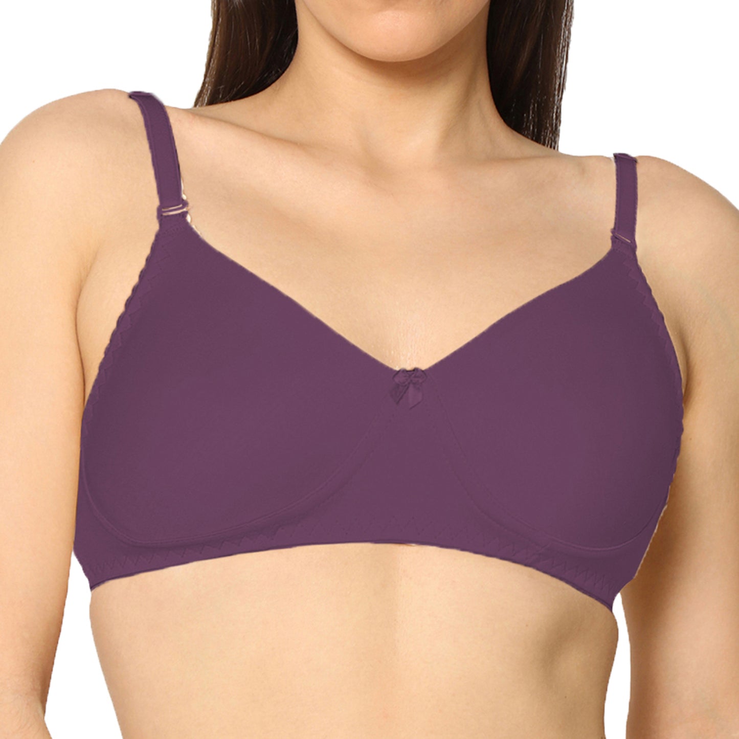 Non Padded Full Coverage Super Combed Stretch T-Shirt Every Day Bra (Pack Of 2).